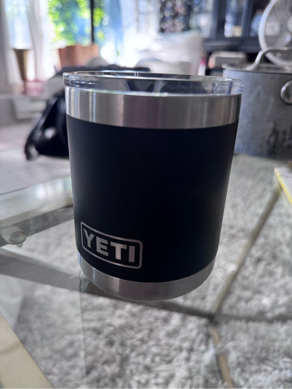 Yeti 10 oz Rambler Black Grey NWOT